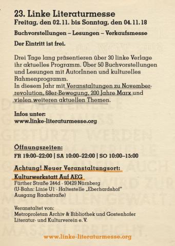 23. Linke Literaturmesse