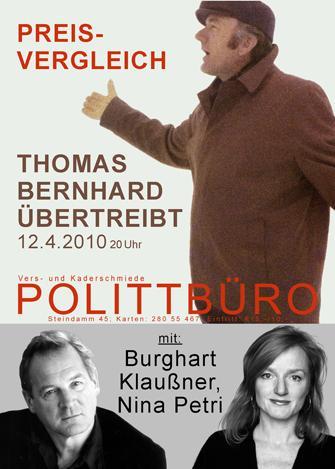 Preisverlgeich - Thomas Bernhard übertreibt - Polittbüro